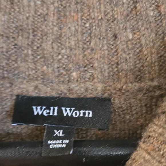 Well Worn Green And Tan Speckled Turtleneck Sweaters, Set Of 2 - Picture 4 of 8